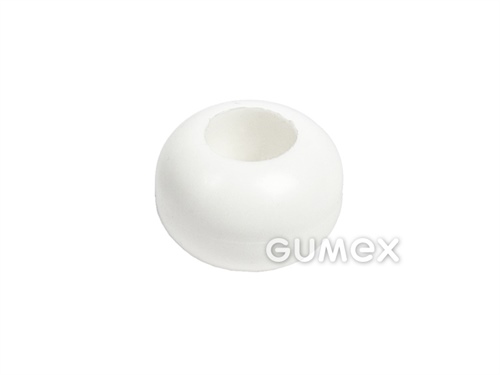 Plastová gulička ke gumolanu, priemer 5-7mm, PVC, biela